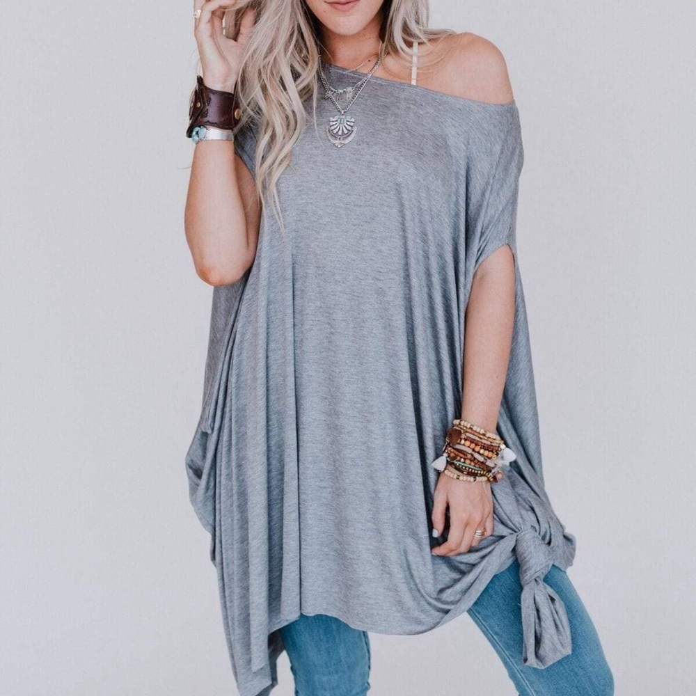 BEST SELLER!! Heather grey Summer tunic dress